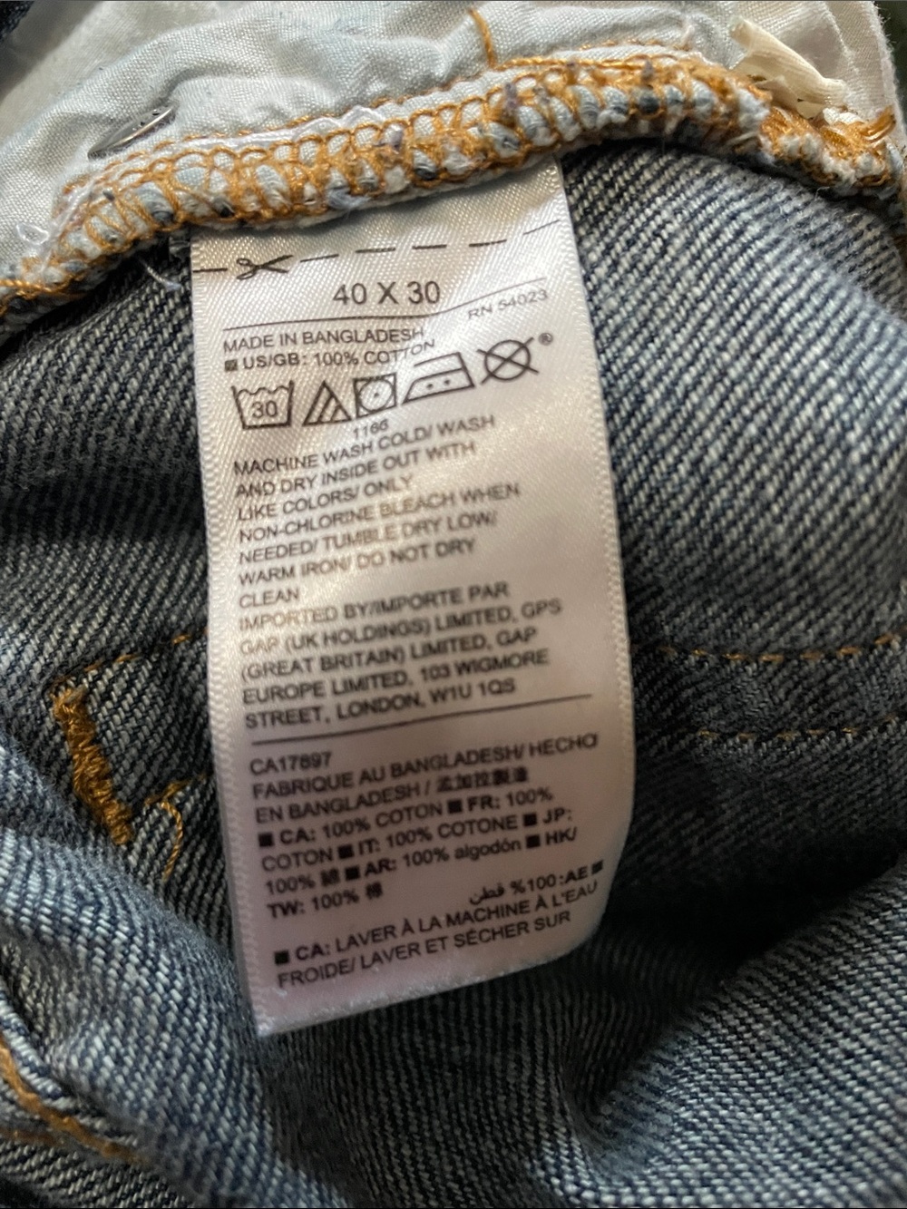 GAP Men's Relaxed Dark Blue Denim Jeans - Picture 3 of 4